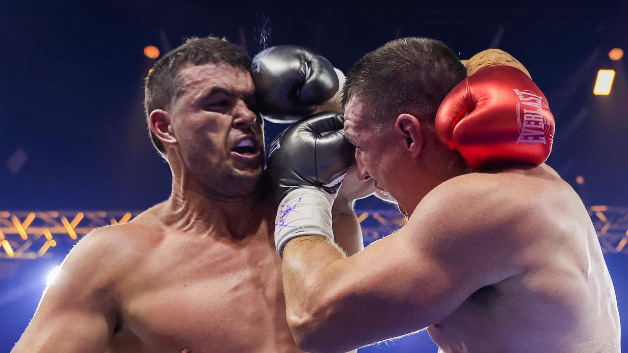 Paul Gallen and Darcy Lussick. Photo by Mark Evans/Getty Images