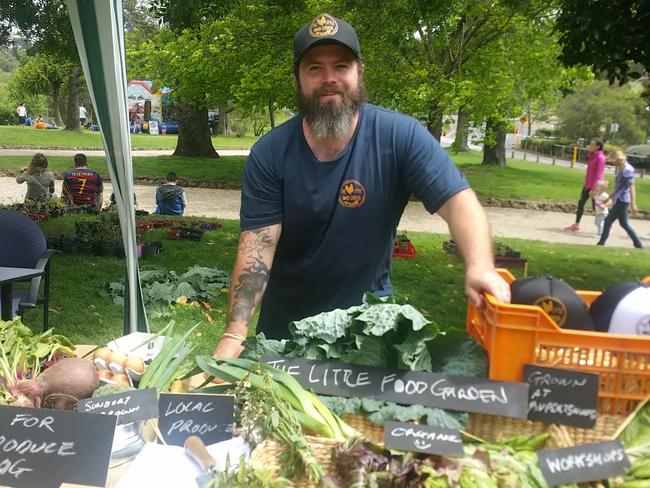 Chief dirt digger Declan McGovern from the Little Food Garden.