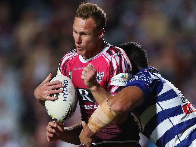 Manly's Daly Cherry-Evans during NRL match Manly Sea Eagles v Canterbury Bulldogs at McGrath Foundation Stadium. Picture. Phil Hillyard