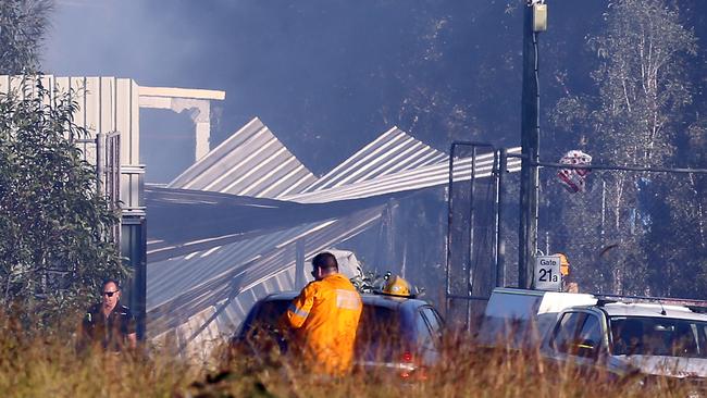 The Big Brother house went up in flames today. Photo of the aftermath by Richard Gosling