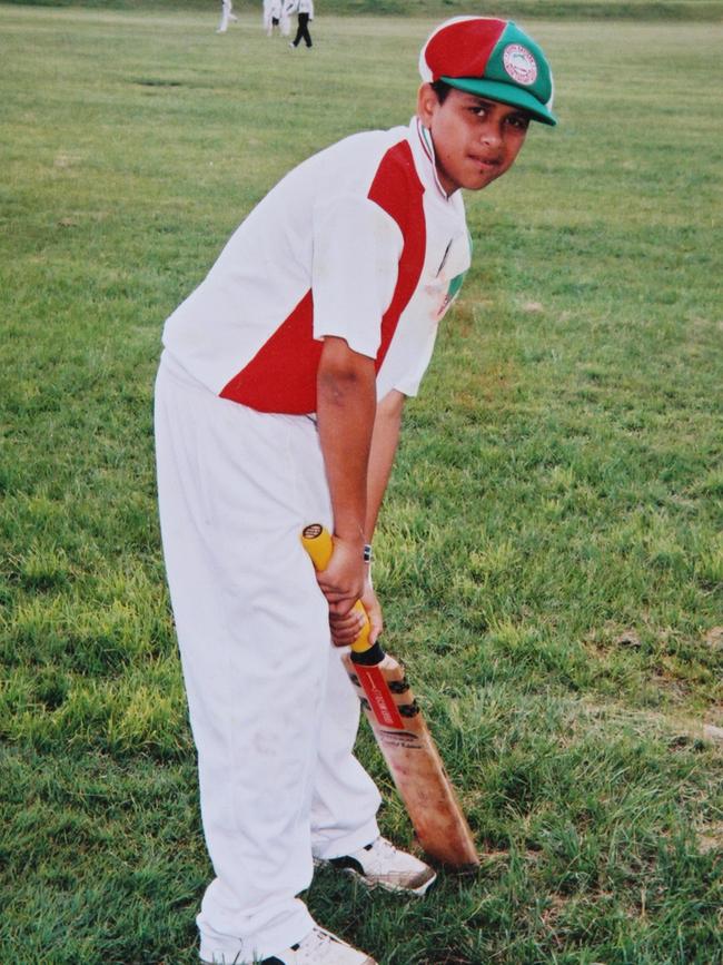 Usman Khawaja in 1998.