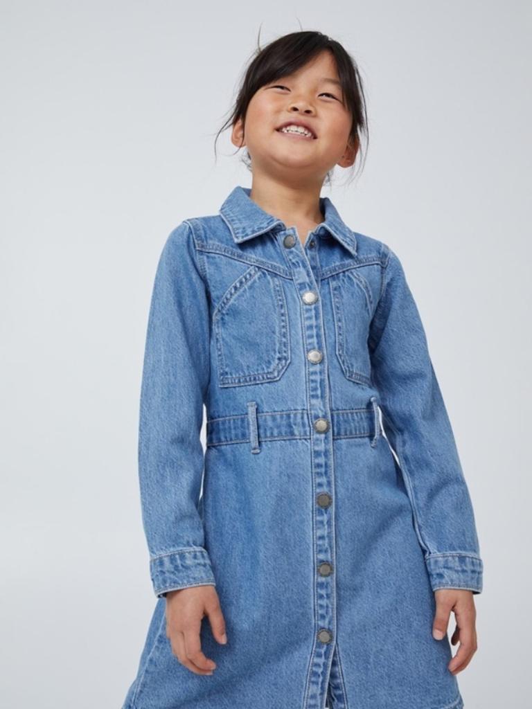 Cotton On Kids Harlow Denim Dress. Picture: THE ICONIC.