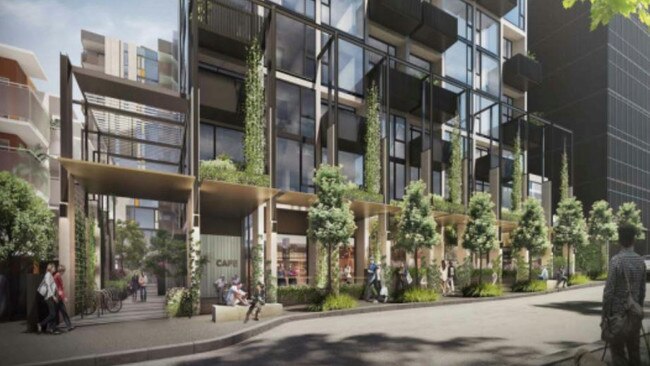 The buildings will have vertical gardens along the Bruce St frontage. Picture: Whitehorse Council.