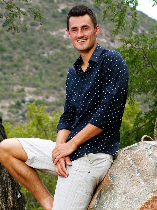 Tomic is afraid of creepy crawlies but will try and keep a cool head while he is on the show. Picture: Nigel Wright