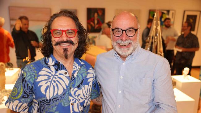 Giuseppe Filardo and Silvio DeLuca at the SWELL Art Prize at Broadbeach Community Space for Gold Coast at Large. Picture, Portia Large.