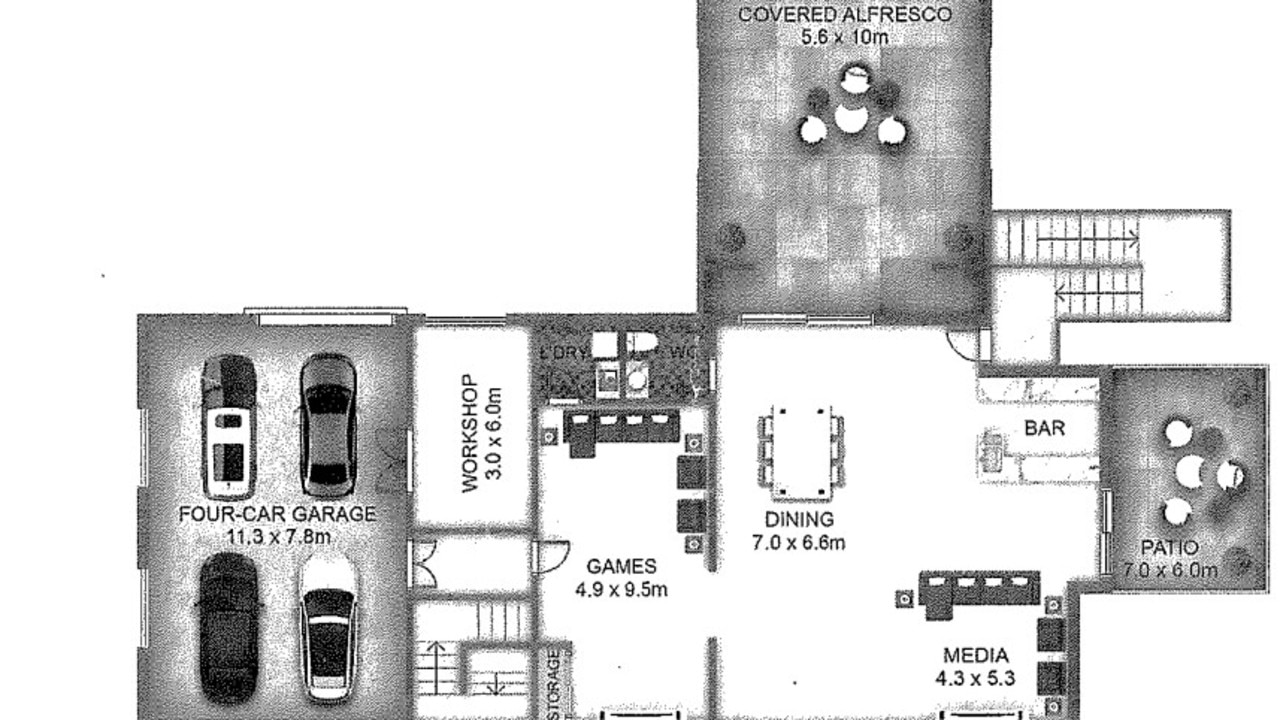 Lower floor plan of 561 Gympie Kin Kin Rd, Kin Kin. Photo: contributed