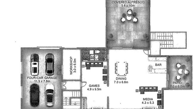 Lower floor plan of 561 Gympie Kin Kin Rd, Kin Kin. Photo: contributed