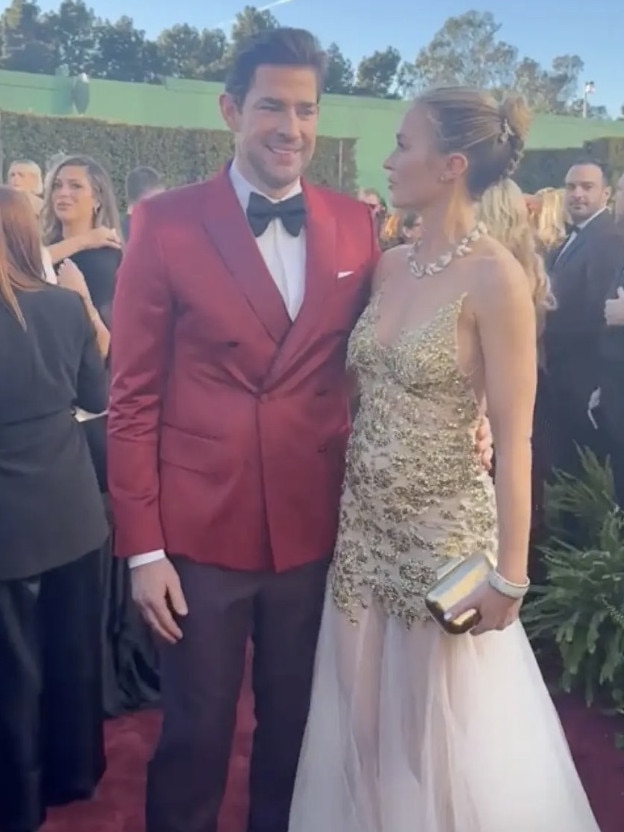 Fans are convinced Krasinski said, "I can't wait to divorce" to his wife at the Globes.