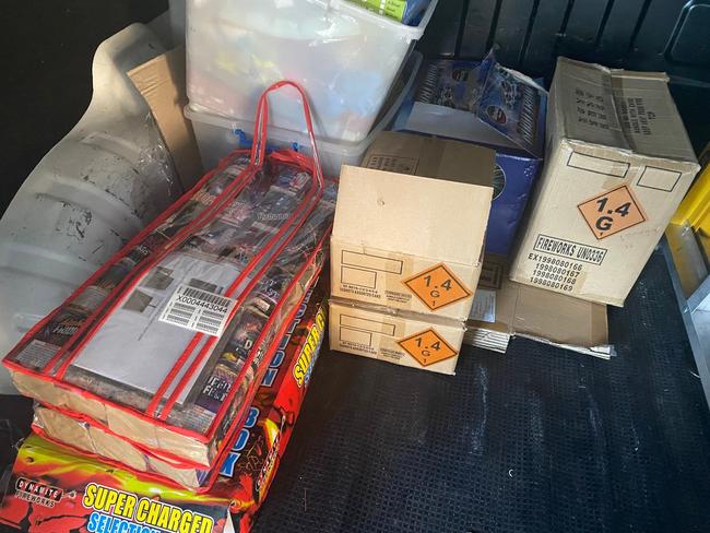 Dobson, of The Entrance, was charged over illegal fireworks after police searched his unit. Picture: Tuggerah Lakes Police