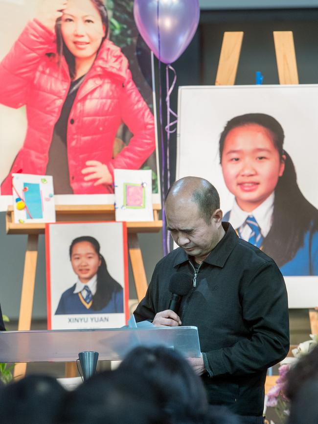 Zheng Quan Yuan made his plea while delivering the eulogy. Picture: Jay Town