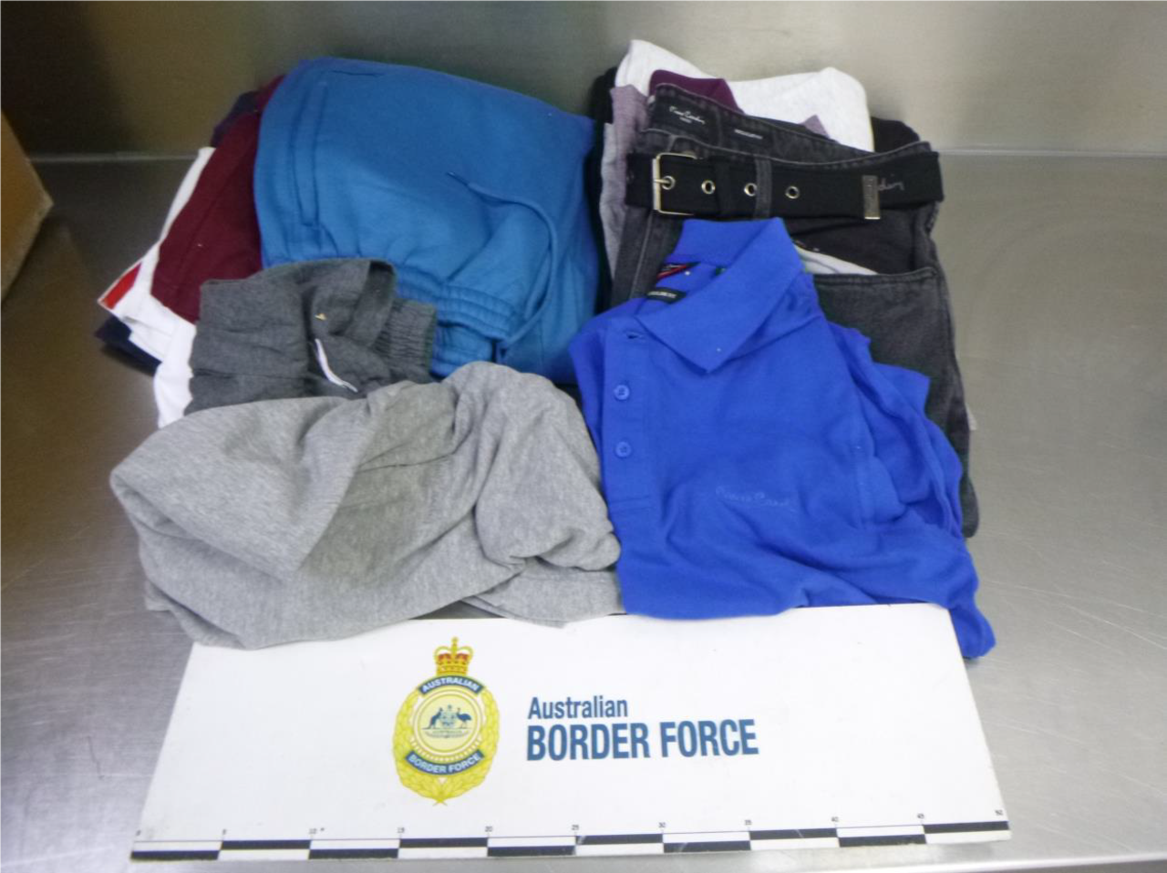 Police say this was not your average clothes package. Picture: Australian Federal Police. ​