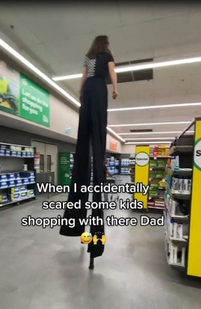 Perth Woolies shopper’s TikTok stilt stunt sparks backlash: video ...