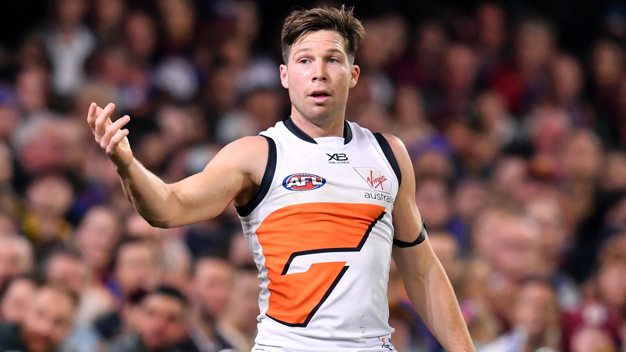 Toby Greene has been offered a one-game suspension and, right now, is set to miss GWS’ preliminary final against Collingwood. (AAP Image/Darren England