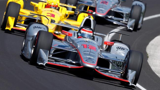 Will Power of Australia No.12 practices ahead of the 100th running of the Indianapolis 500.