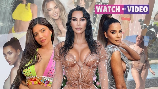 Kim and Khloé Kardashian Wear the Same Skims Grey Catsuit
