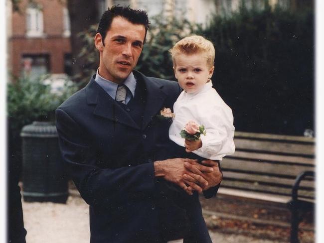 Laurent Hayez with son Theo at age 3. Supplied 31.5.20