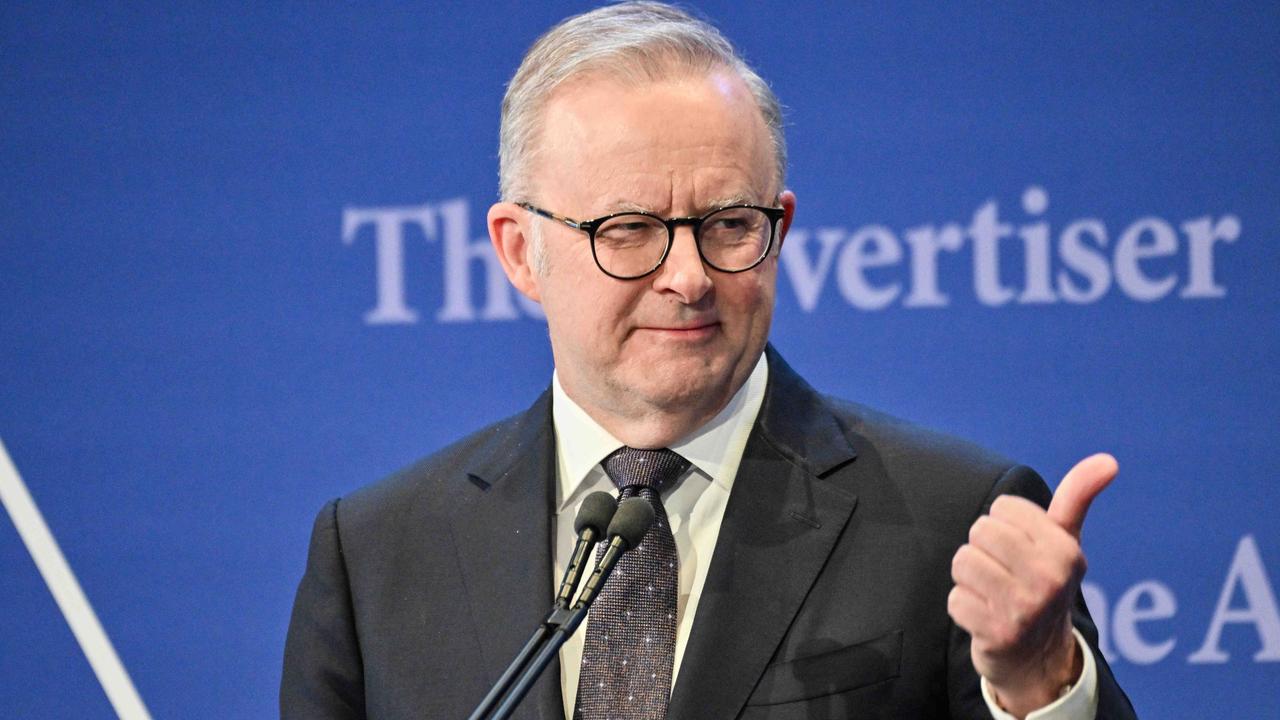 The Prime Minister, Anthony Albanese delivers a speech at the Building a Bigger, Better SA Forum. Picture: NewsWire / Brenton Edwards