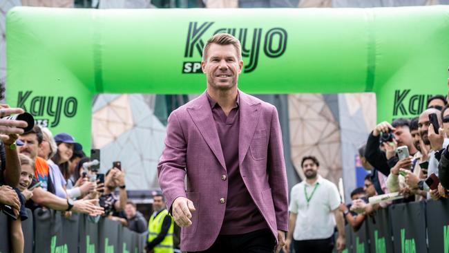 Fox Cricket’s David Warner. The Kayo streaming business was a key part of Foxtel’s turnaround. Picture: Jake Nowakowski