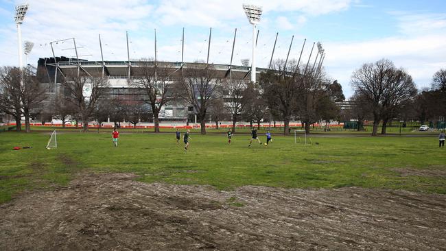 The MCG has suffered a dip in revenue which is linked to anti-terror security upgrades at the stadium. Picture: Michael Klein