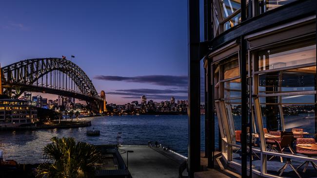 Quay overlooks Sydney Harbour.