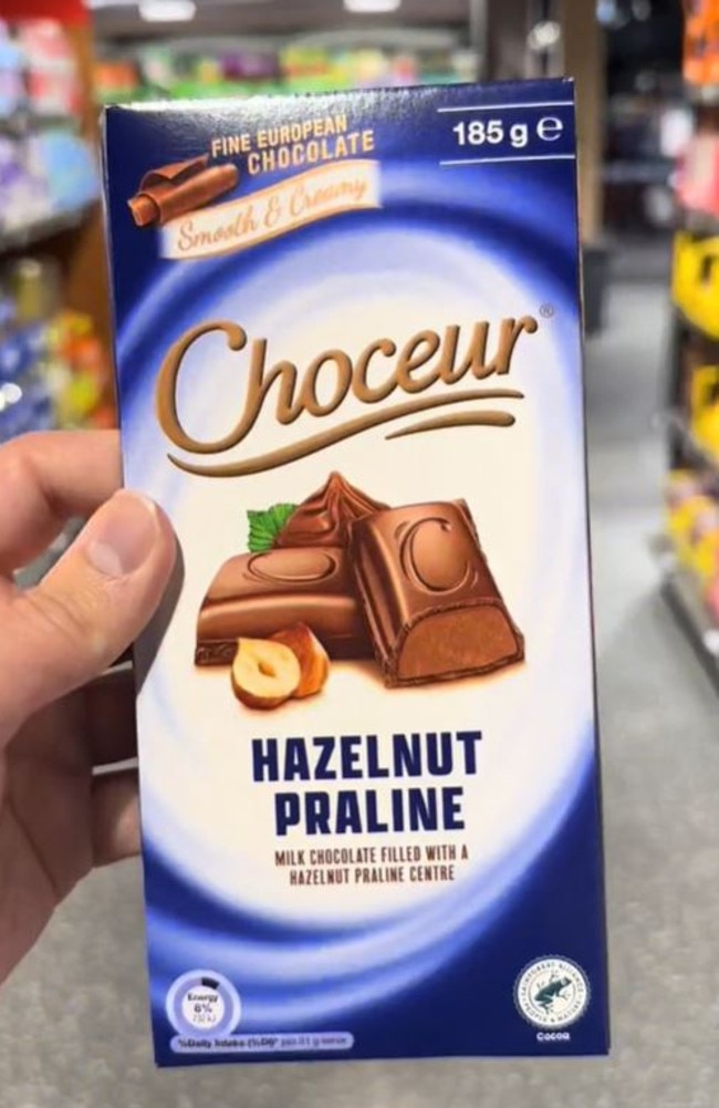 Australians are raving about a new chocolate block at Aldi. Picture: TikTok/@angeeats