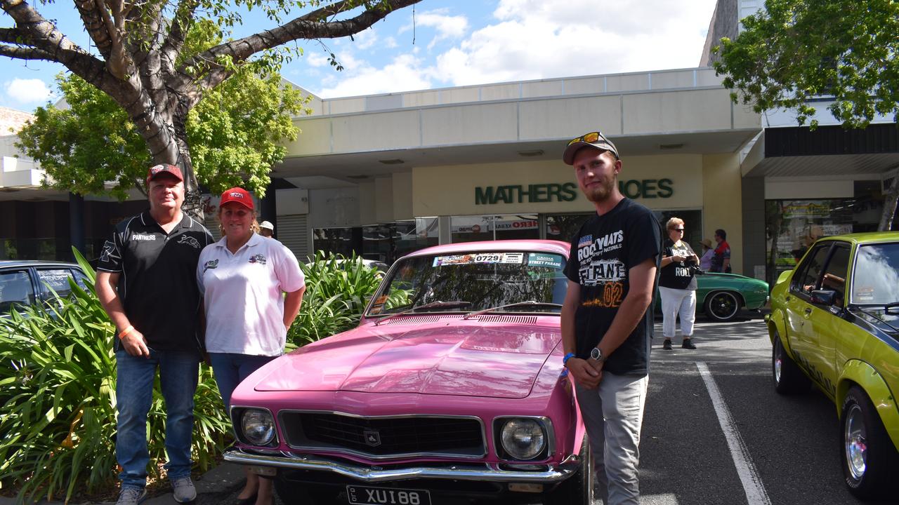 Steven, Rod and Karen Johnson from Yeppoon with their Torana XU-1 at Rockynats 2022.