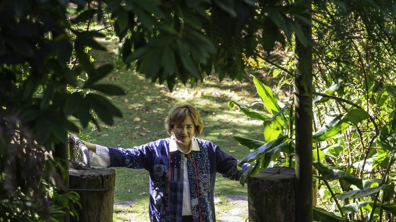 Australian author Jackie French in her garden.