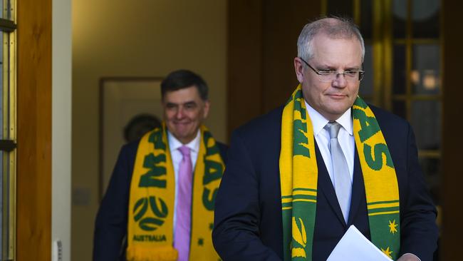 Australian Prime Minister Scott Morrison paid tribute to Prof Murphy’s work. Picture: Lukas Coch/AAP