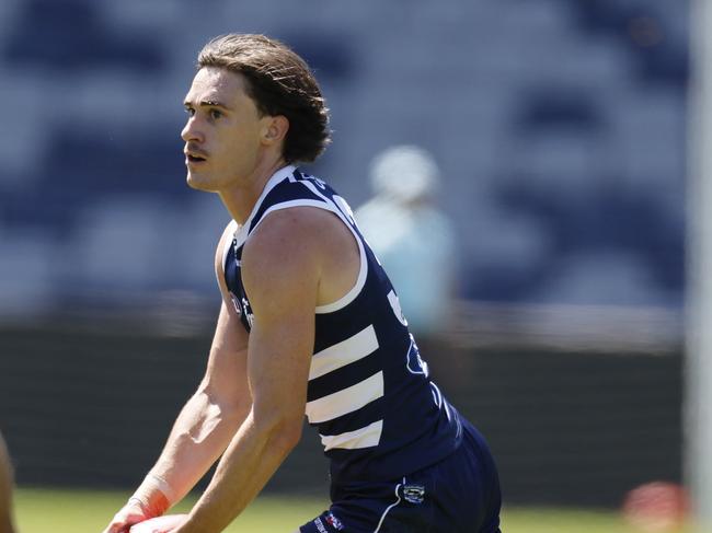 Miers has become on of the key cogs in Geelong’s forward line. Picture: Michael Klein