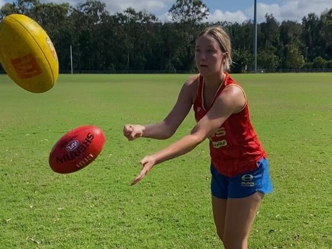 Local cross-code star Isabella Lyons has been named in the Gold Coast Suns AFLW U18s squad for 2025