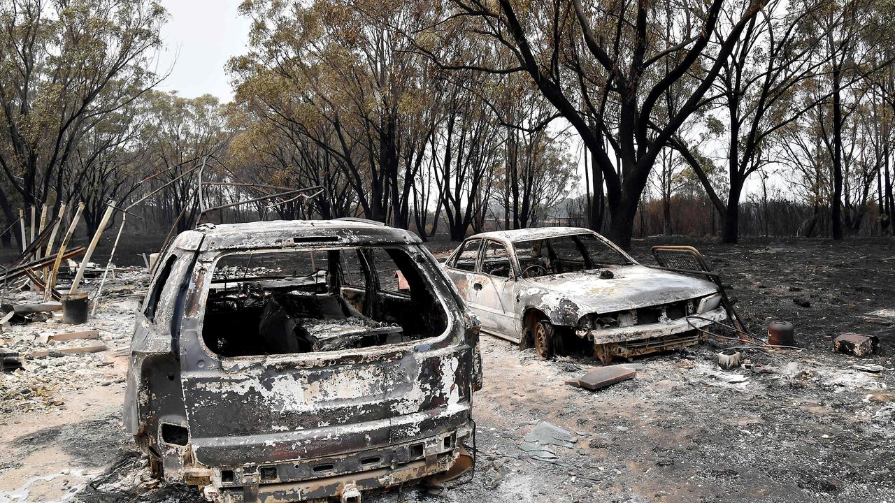 DALVEEN, AUSTRALIA – NewsWIRE Photos NOVEMBER 01, 2023: Fire damage around Dalveen (near Warwick) Bushfires burning through the Southern Downs regional area near the Queensland to NSW border. Picture: NCA NewsWIRE / John Gass