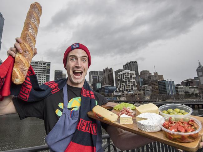 Ned Trumble, a Melbourne Demons footy supporter from Fitzroy.