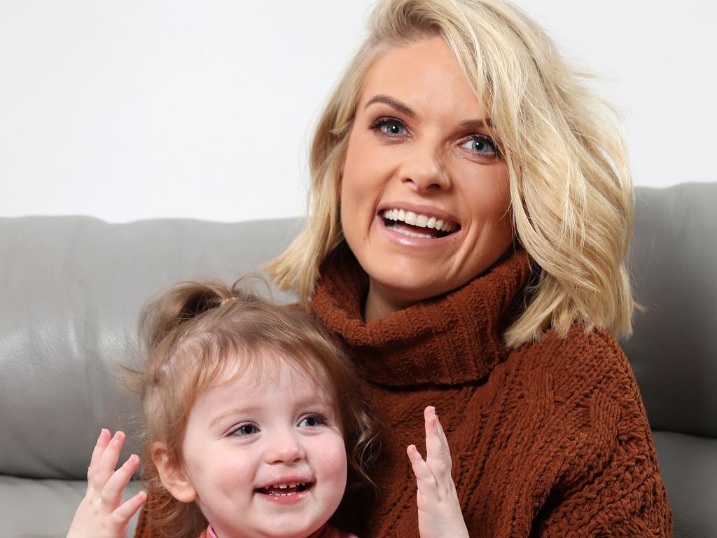 Erin Molan is focusing on her mental health not just for herslef, but also for her daughter Eliza. Picture: Jonathan Ng