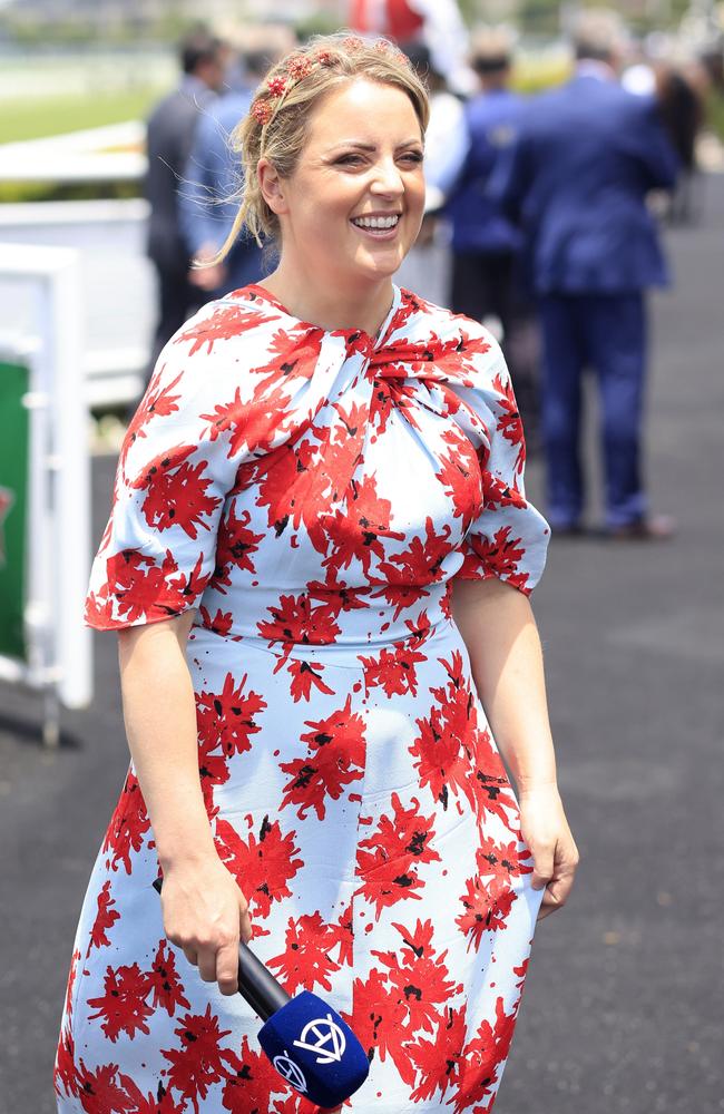 Lizzie Jelfs on her last day as a presenter for Sky and TAB in December. Picture: Getty