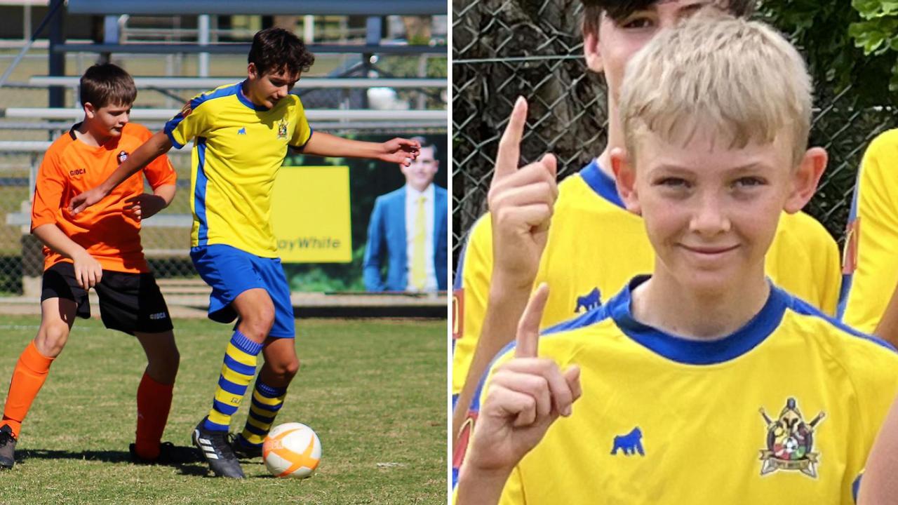 Cooper Hall and Billy Merton from the Gympie United under 13 division 2 competition.