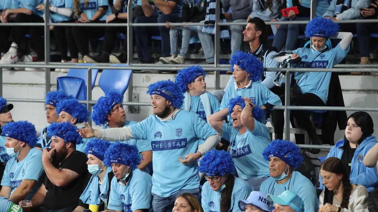 NSW fans were not happy with the referees. Picture Glenn Hampson