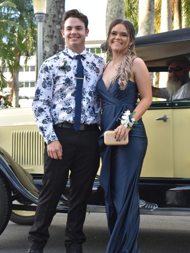 Clay Bradford and Jade Hamill at the Sarina State High School formal at the MECC, Mackay, on Thursday November 19. Picture: Zizi Averill