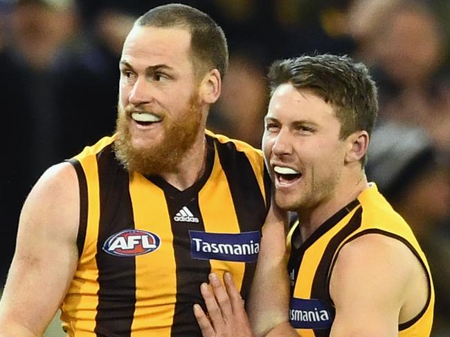 Jarryd Roughead could join exclusive company if the Hawks can somehow conjure another premiership. Picture: Getty Images