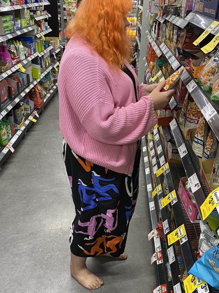 No shoes at the supermarket is a feral move. Source: supplied.