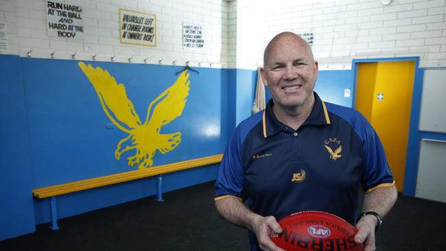 Jarman – who coached over 100 SANFL games at North Adelaide – has since spent time leading Gaza in the Adelaide Footy League and Willaston in the BLGFA. Picture: Dean Martin