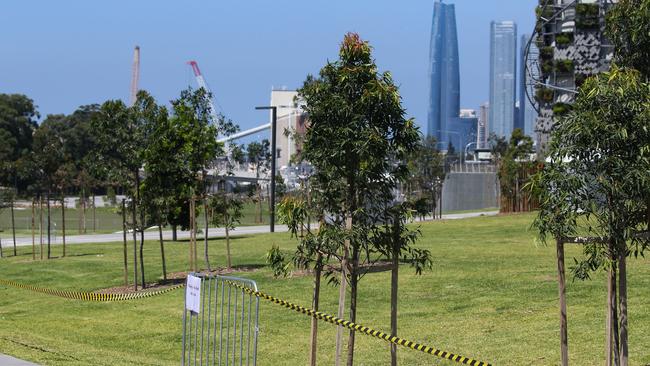 Asbestos was found in mulch surrounding a playground. Photo by: NCA Newswire/ Gaye Gerard