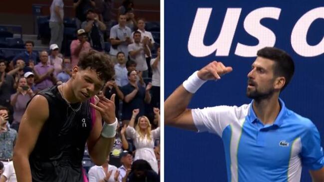 Cheeky Novak Djokovic mocks Ben Shelton after loss