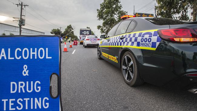 Police nabbed dozens of drunk and drug drivers in an operation in Springvale. Picture: Sarah Matray