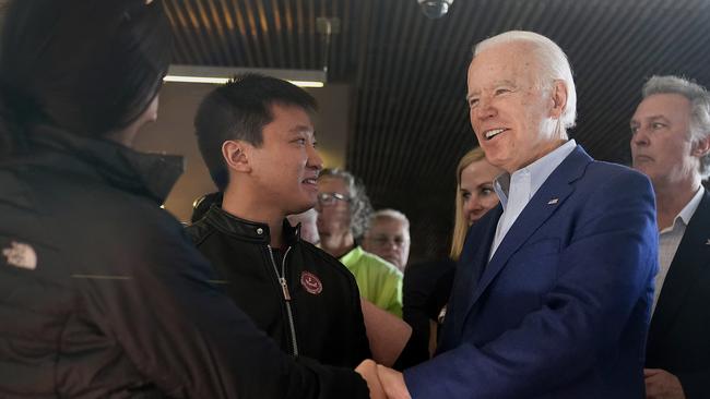 Joe Biden during a campaign stop in Oakland, California. Picture: AP.