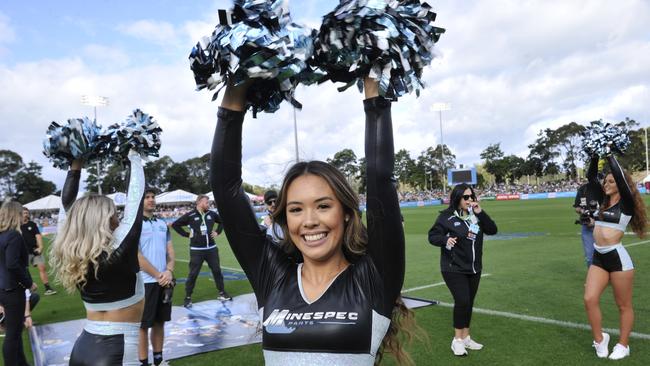 Fans enjoy the atmosphere at the NRL match between Cronulla Sharks and Gold Coast Titans at C.ex Stadium. Photo: Tim Jarrett