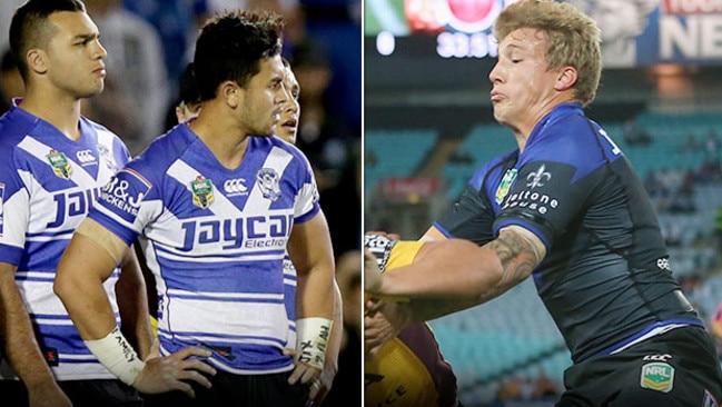 Tim Lafai is not impressed by Trent Hodkinson’s terrible jersey.