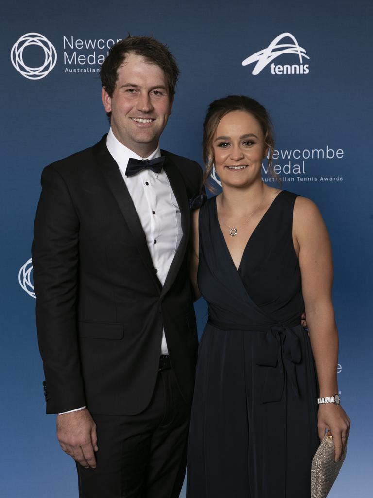 Ash Barty and partner Garry Kissick. (AAP Image/Supplied by Tennis Australia, Fiona Hamilton)