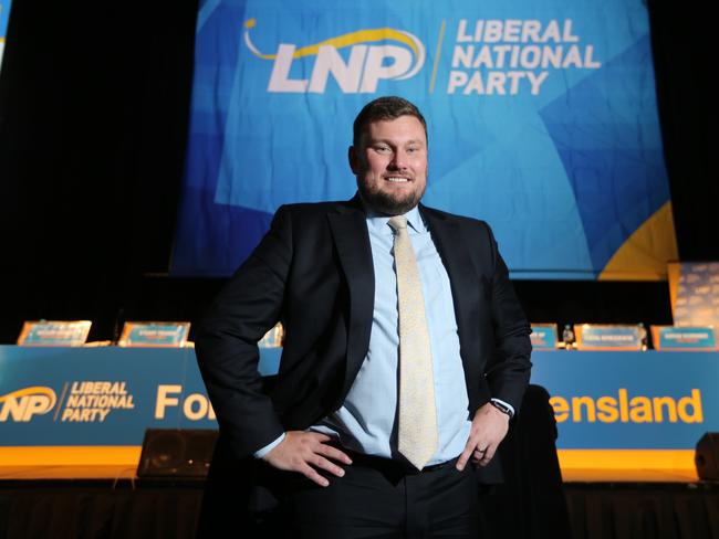 LNP President David Hutchinson at the 2019 LNP conference at RNA Convention Centre. Picture: AAP Image/Richard Gosling