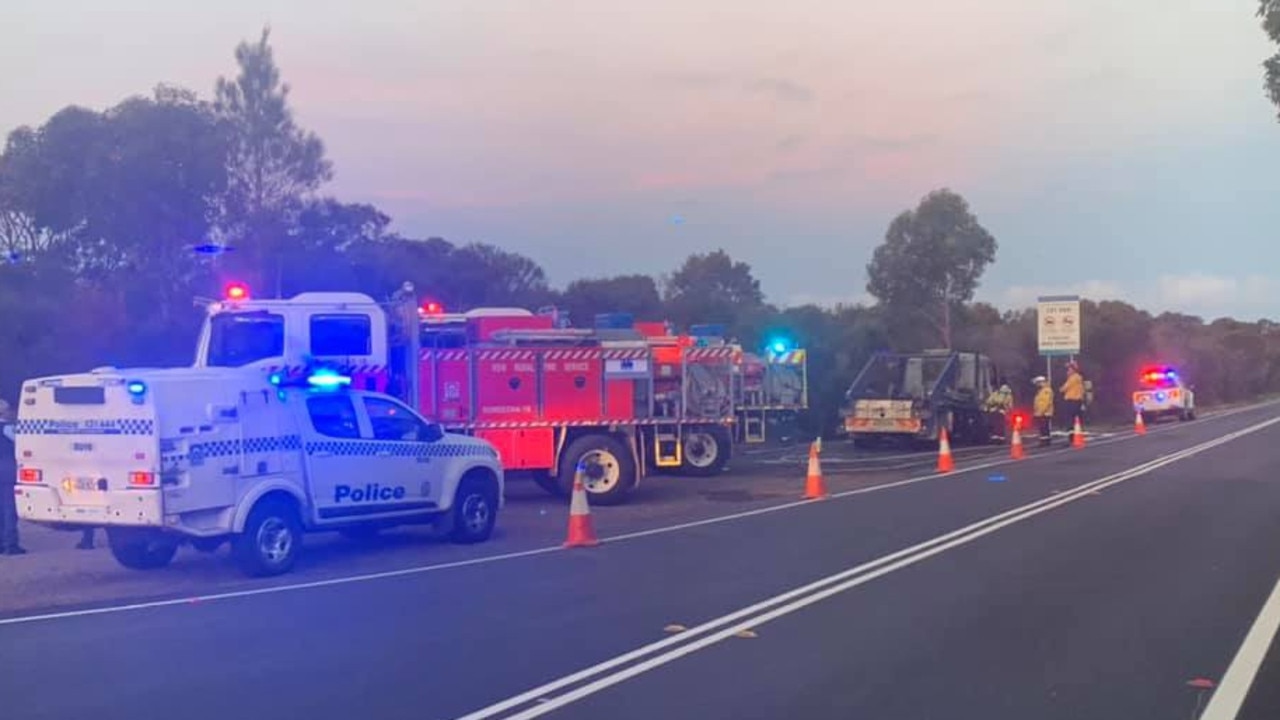 Bundeena truck fire RFS volunteers slam motorist abuse Daily Telegraph