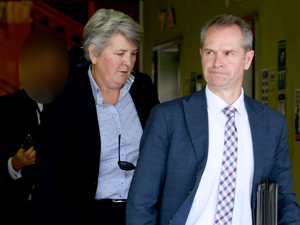 Former ICAC investigator Amanda Bridge, left, and the watchdog’s director of investigations Andrew Baker, right, outside court. Picture: NCA NewsWire